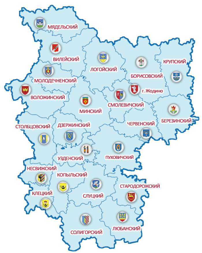 Карта минской области белоруссии